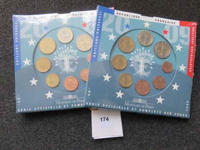 Monnaies Euros - France - Lot de 2 x Séries...