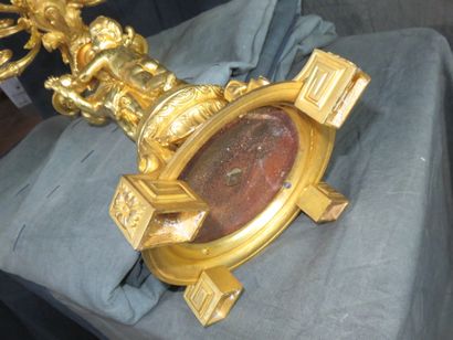 Paire d’importants candélabres en bronze...