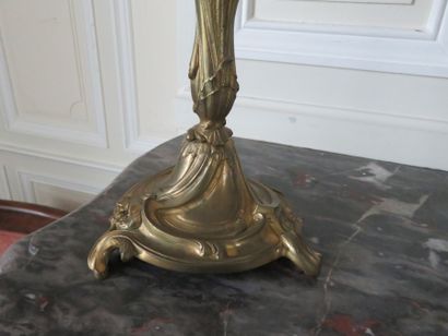 Paire de candélabres en bronze à quatre bras...