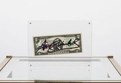 Andy WARHOL 

Billet de 2 Dollars américains...