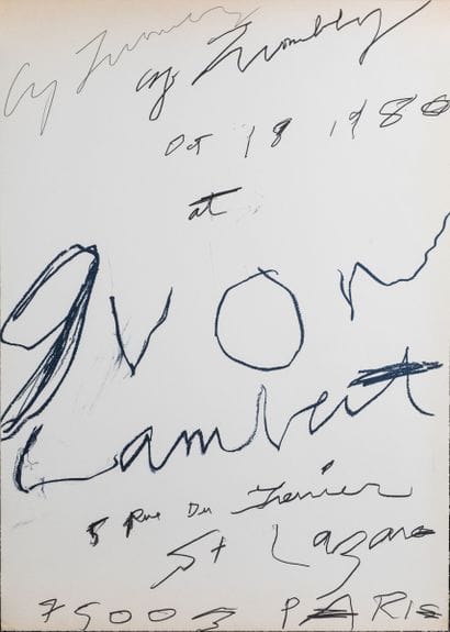 Cy TWOMBLY 

Sérigraphie en couleurs réalisée...