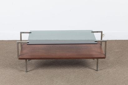 Circa 1970 

Table basse à double plateaux...