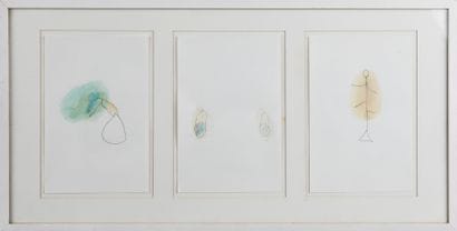 Martine DIEMER

Ensemble de 3 dessins collages,...