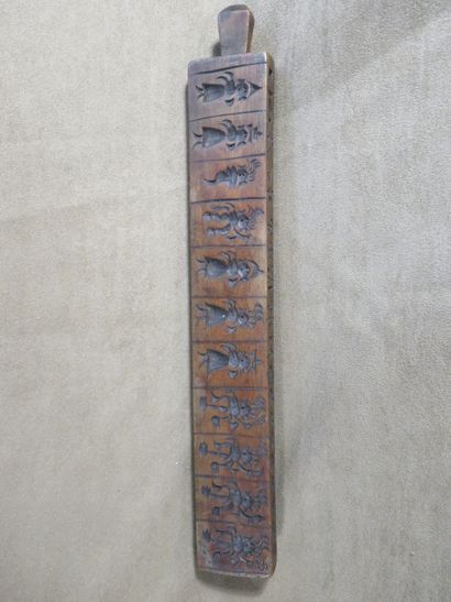 Matrice pour imprimer les tissus. Bois à...