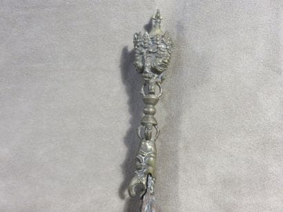 Phurbu, ritual dagger decorated with three...