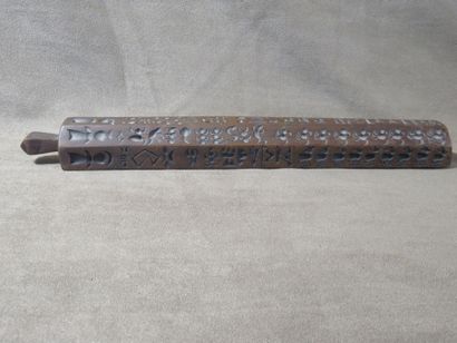 Matrice pour imprimer les tissus. Bois à...