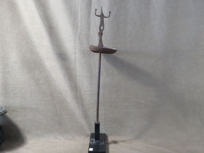 Lampe à huile ou à beurre de karité ornée...