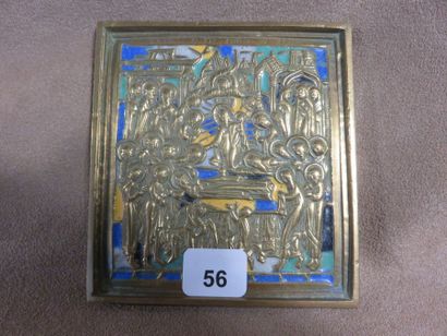 Icône représentant la dormition de la Vierge....