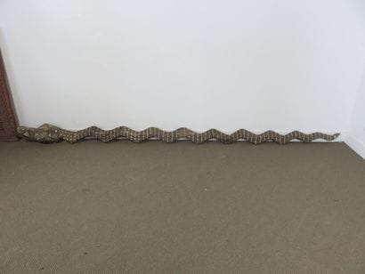 Gigantesque serpent, le corps est entièrement...