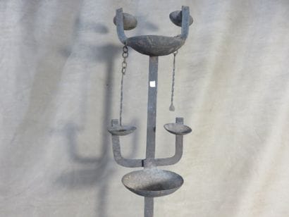 Lampe à huile ou à beurre de karité ornée...