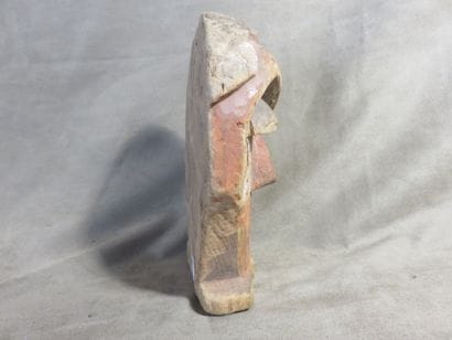 Masque de case. Bois polychrome. Hauteur :...