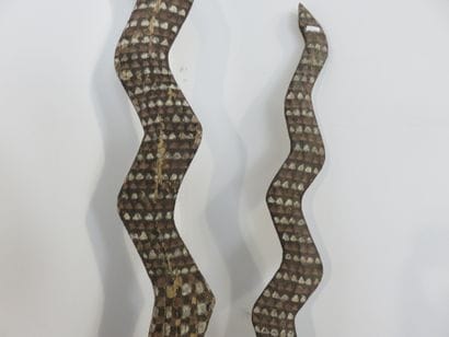 Gigantesque serpent, le corps est entièrement...
