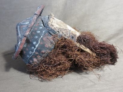 Dance mask. The face is inscribed in a rectangle,...
