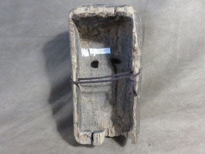 Shamanic mask of rectangular shape. Wood...