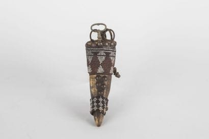 Mohara talisman horn, partially covered with...