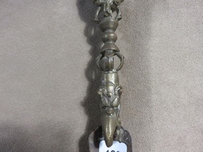 Phurbu, ritual dagger decorated with three...