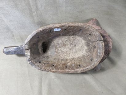 Zoomorphic mask representing a monkey. This...