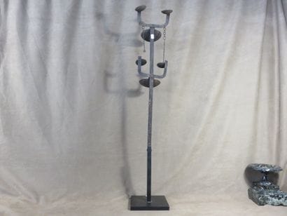 Lampe à huile ou à beurre de karité ornée...