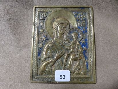 Icône de voyage représentant la Vierge Odighitria....