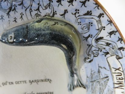 Assiette publicitaire « Les vraies sardines...