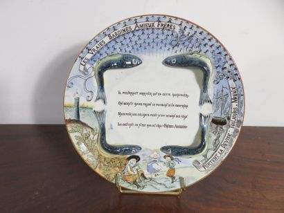 Assiette publicitaire « Les vraies sardines...