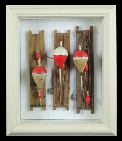Lignes de pêche au brochet (x3) enroulées...
