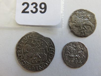 Monnaies - Pologne (Lituanie) - Lot de 3...