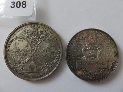 Médailles Napoléon III - Lot de 2 médailles...