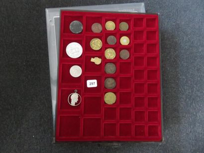 Monnaies et jetons - Collection de 24 monnaies...