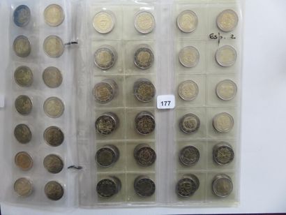 Monnaies - Euros - Collection de 67 x 2 Euros,...