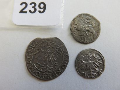 Monnaies - Pologne (Lituanie) - Lot de 3...