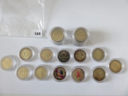 Monnaies Euros - Lot 20 x 2 Euros Commémoratives,...