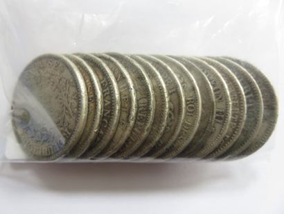 Monnaies argent - Lot de 13 x 5 Francs écu...