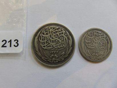 Monnaies - Egypte - Lot de 2 monnaies en...