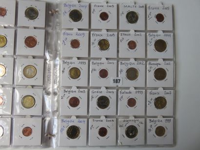 Monnaies Euros - Collection de 92 monnaies...