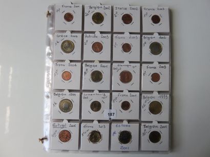 Monnaies Euros - Collection de 92 monnaies...