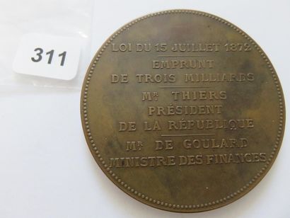 Médaille - Emprunt National de 1872, par...