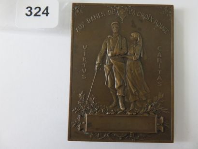 Plaquette - Aux Dames de la Croix Rouge,...