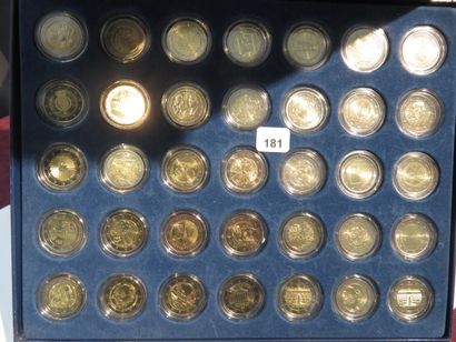 Monnaies - Euros - Collection de 35 x 2 Euros...