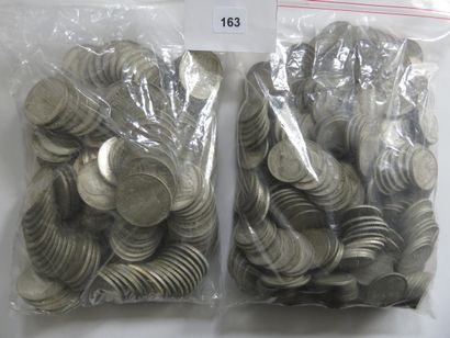 Monnaies argent - Lot de 524 monnaies Turin...