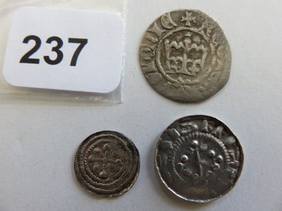 Monnaies - Pologne - Lot de 3 monnaies, Denier...
