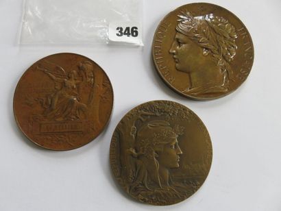 Médailles - Lot de 3 médailles de Récompense...
