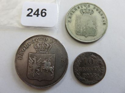 Monnaies - Pologne - Collection de 3 monnaies...