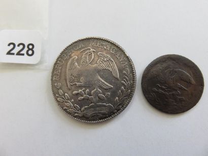 Monnaies - Mexique - Lot de 2 monnaies, 1/4...