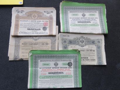 Scripophilie - Lot de 42 Titres anciens Russes,...