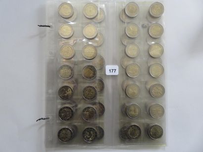 Monnaies - Euros - Collection de 67 x 2 Euros,...