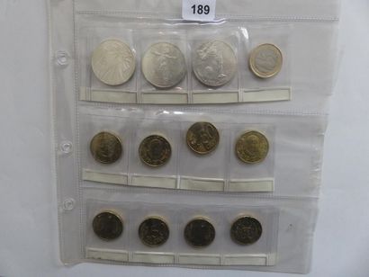 Monnaies - Euros - Lot de 12 monnaies SUP,...