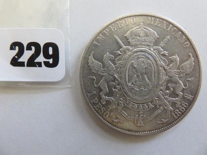 Monnaie - Mexique - 1 Peso Maximilien 1866...
