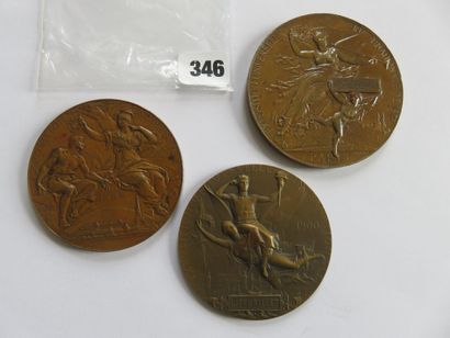 Médailles - Lot de 3 médailles de Récompense...