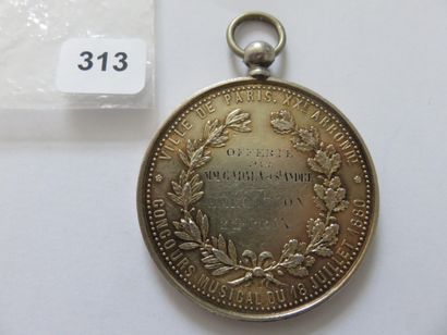 Médaille - Concours musical de Paris 1880,...